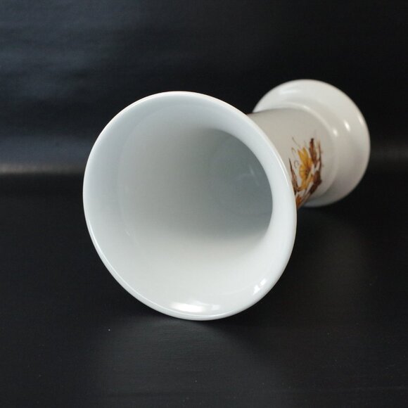 Kaiser West German Porcelain Floral Vase Brown and Pink Flowers 8" Tall - Picture 5 of 6